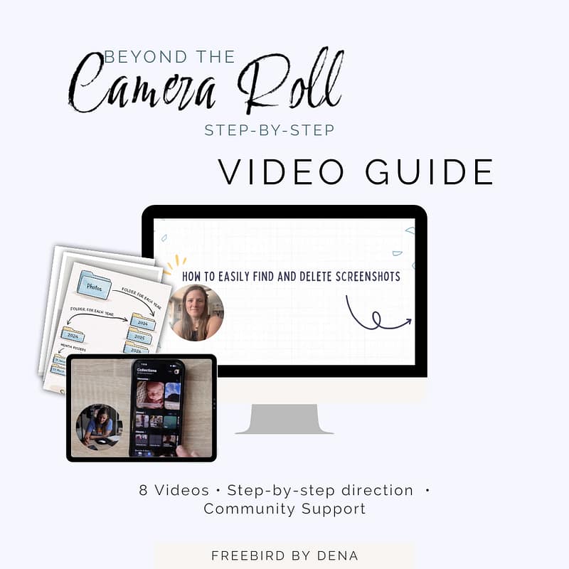 Step-by-step video guide showing how to organize photos on an iPhone for busy moms